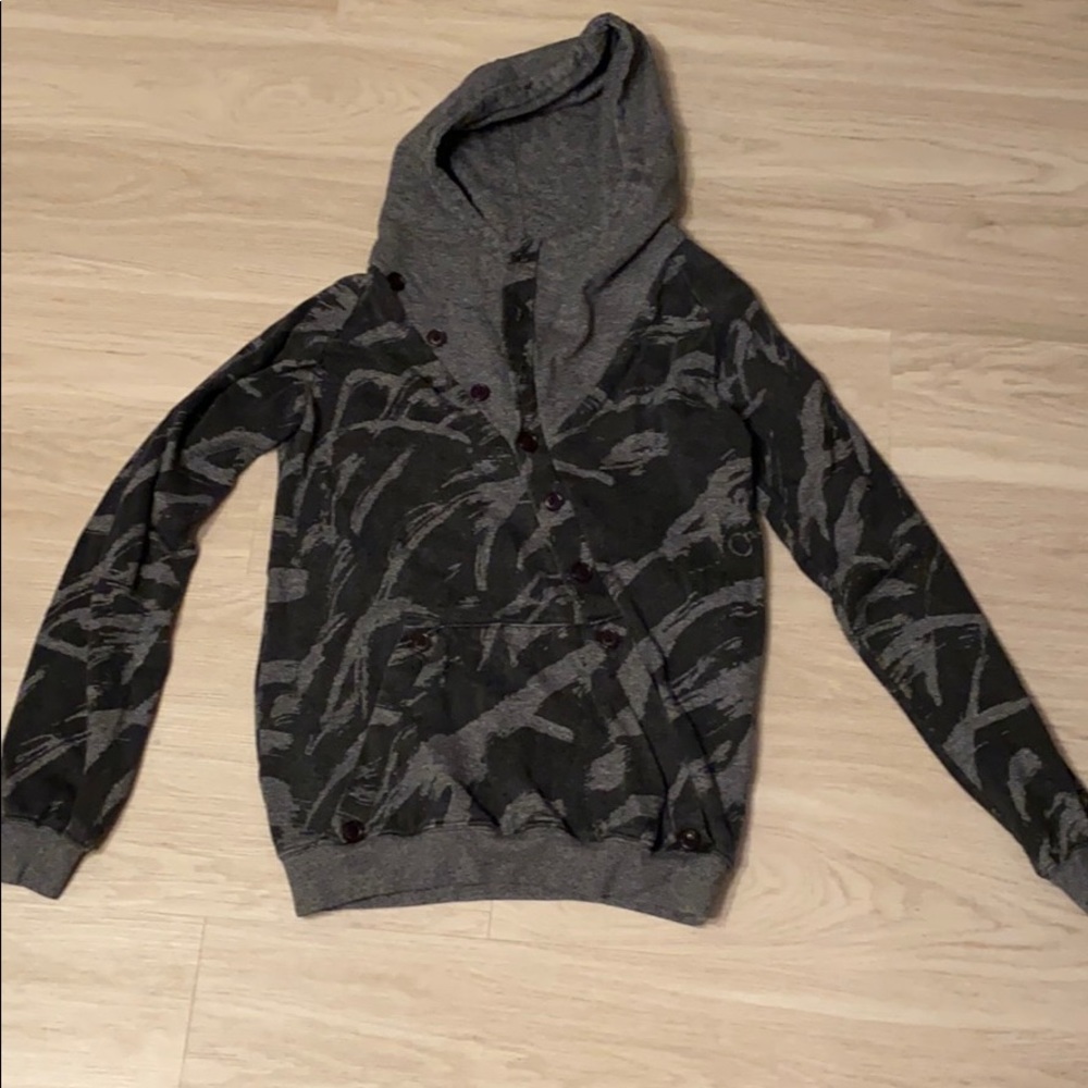 CTRL Black/charcoal marble hoodie